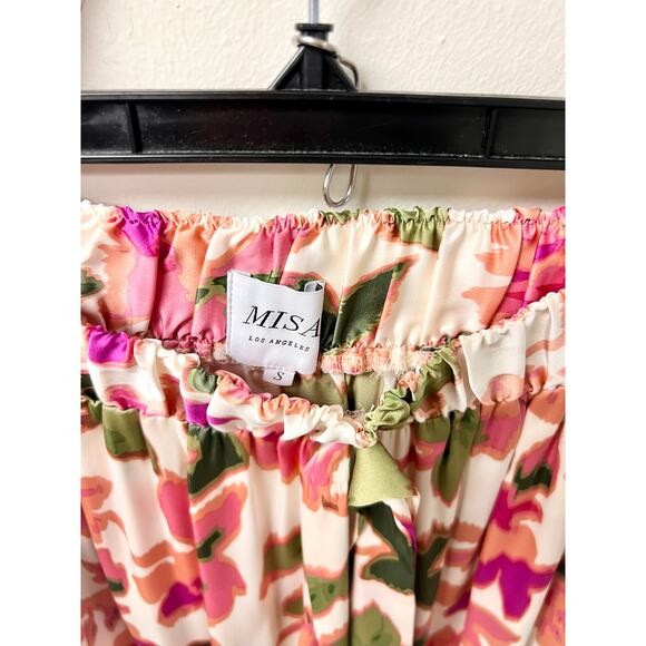 MISA Telka Blouse Top & Reshma Pants Set Sonoran Floral Satin Women's Size Small - Picture 6 of 7